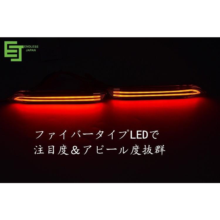 シーケンシャルウインカーLEDリフレクター ファイバー発光 レッド