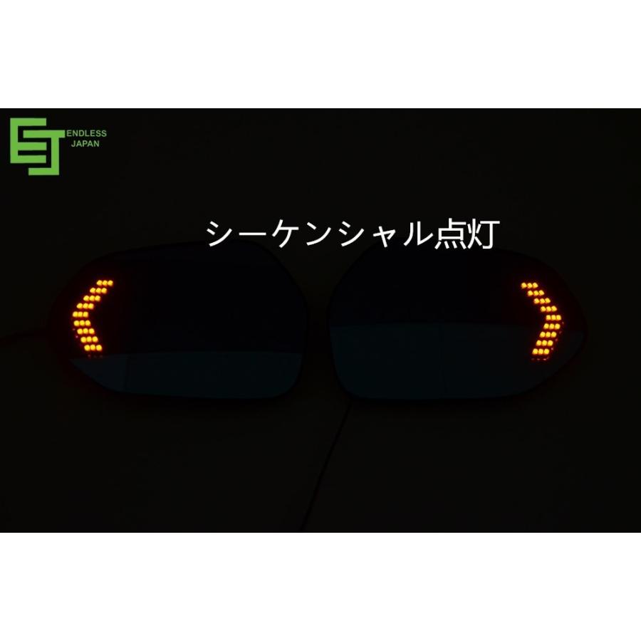 TOYOTAブルーレンズミラーヒーター対応 シーケンシャルウィンカーLED付き 左右2枚セットアルファード/ヴェルファイア30系(前後期)/ハリアー60系/NOAH/VOXY80系｜endlessjapan-store｜03