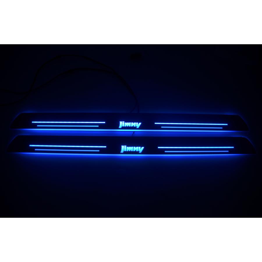 ジムニー 新品！ジムニーJB23 JB33 JB43流れるLEDスカッフプレート 
