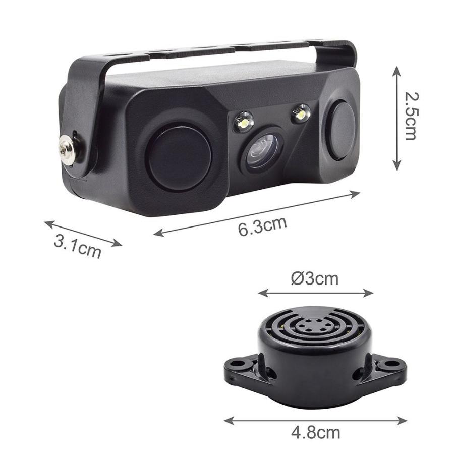 バックカメラレーダーつき 3in1 警報ブザー付 音でお知らせ3機能 一体型 広角170 高画質 カラーcｃd 安心 防水性能 一年保証 Ej Lb3 Endlessjapan 通販 Yahoo ショッピング
