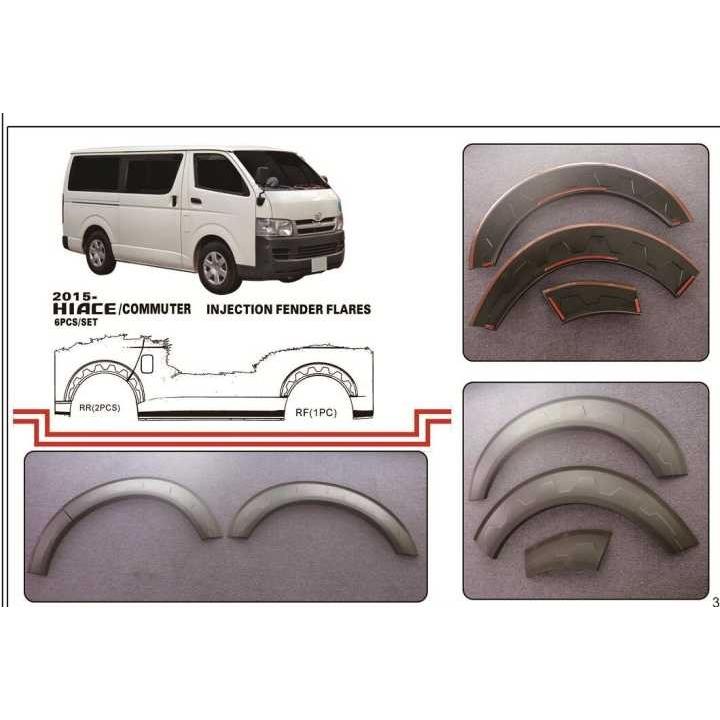 TOYOTA ハイエース200系 4型用 オーバーフェンダーワイドマット  
