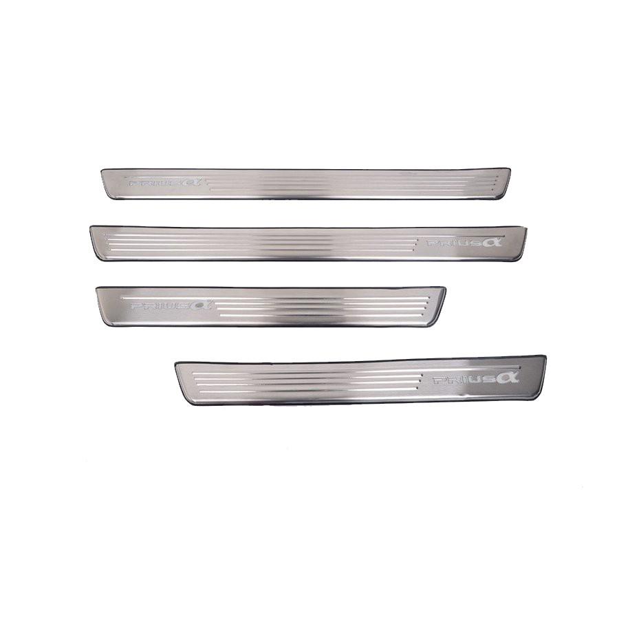 新品 プリウスα 40系前期スカッフイルミネーション トヨタ純正オプション プリウス トヨタプリウススα 40系スカッフプレートled青発光4pcsセット