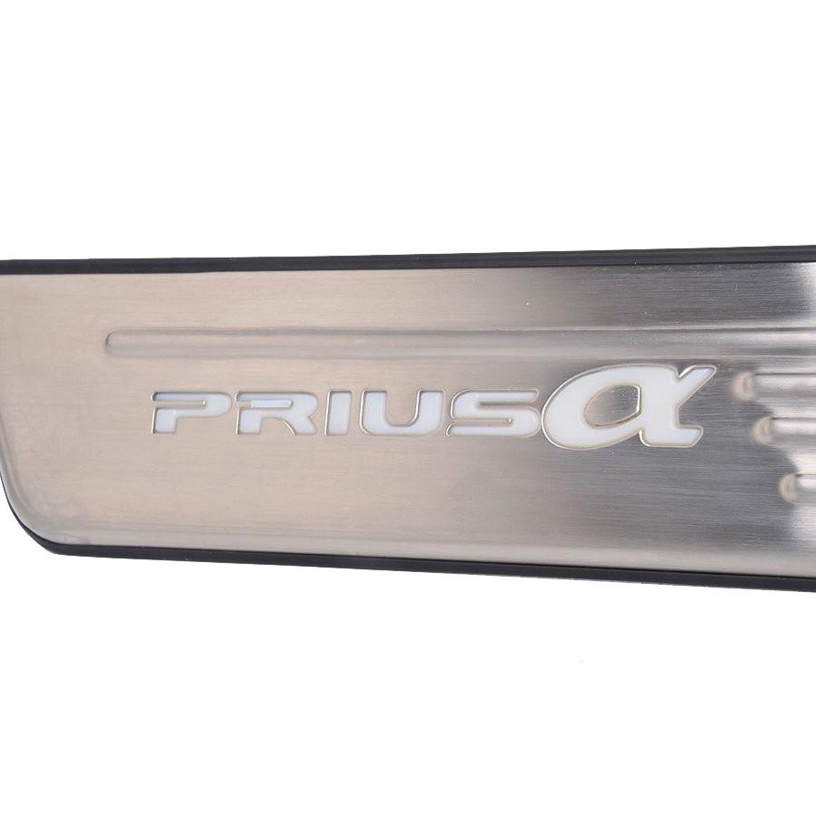 プリウス トヨタプリウススα 40系スカッフプレートled青発光4pcsセット