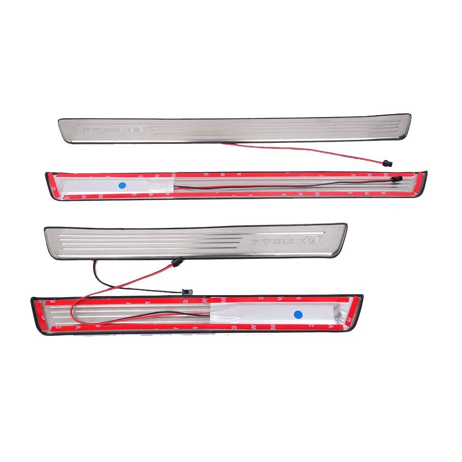 プリウス トヨタプリウススα 40系スカッフプレートled青発光4pcsセット