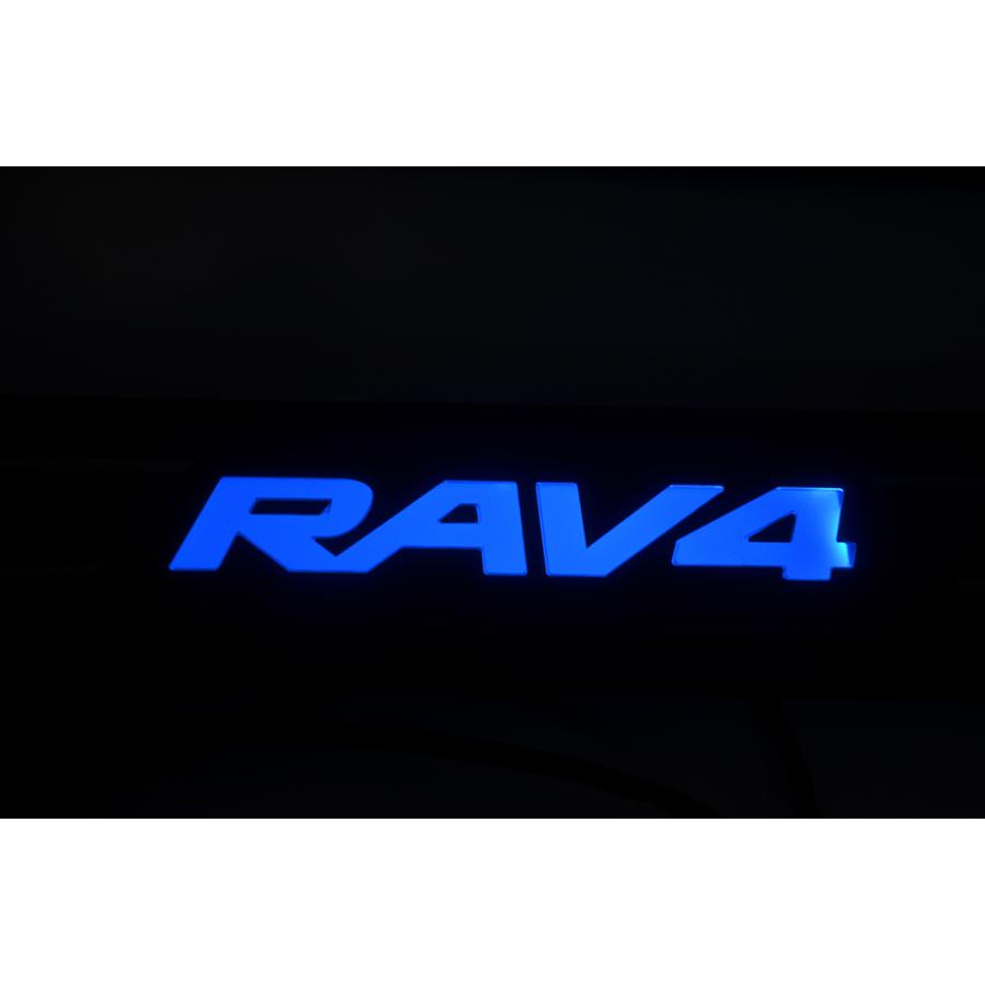 TOYOTA 新型 RAV4 50系 白/青LED スカッフプレート サイドステップ アクセサリー カスタムパーツ 内装 ハイブリッド 12V 4枚set｜endlessjapan-store｜09