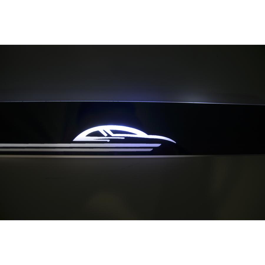 クラウン LED スカッフプレート 青 ブルー点灯 4枚 流れる 210 200 180