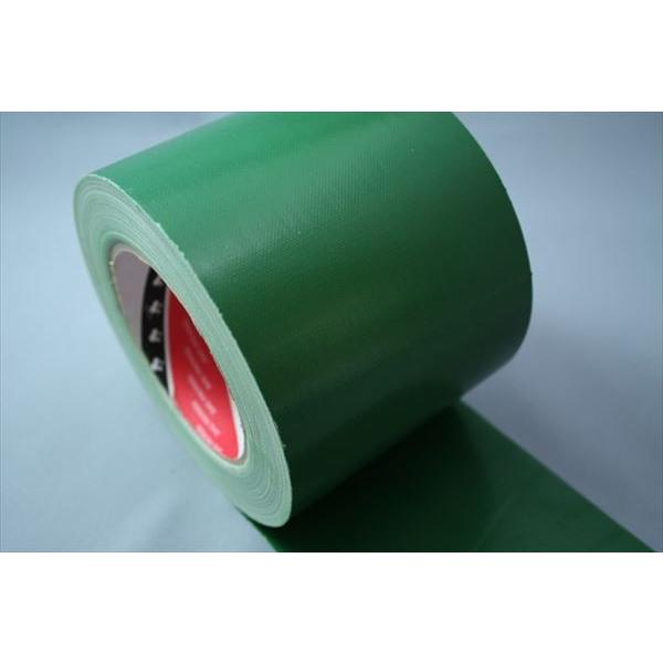 超目玉超目玉寺岡製作所 145 オリーブカラー布粘着テープ 100mmX25m みどり・グリーン色 1ケース 18巻入 梱包、テープ 