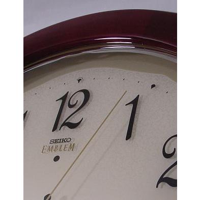 SEIKO EMBLEM 電波掛時計 HS521B 木枠　ブラウン　木目 Amazon.co.jp: セイコークロック 掛時計 茶木地 327×327×48mm
