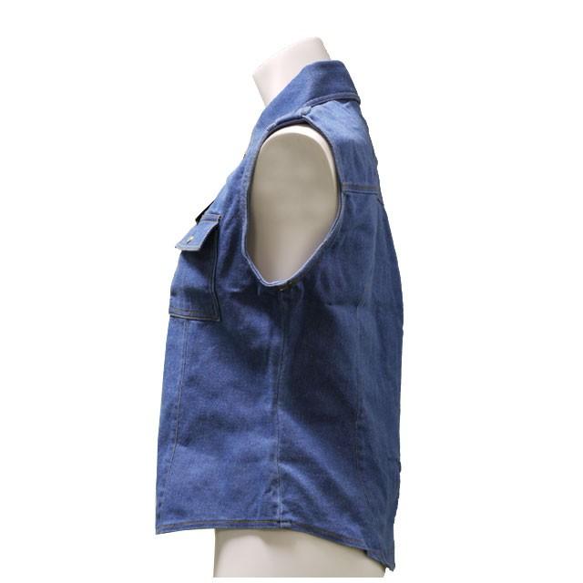 デニムベスト　レディース　ジーンズ　カジュアル　ノースリーブ　Mサイズ　アウター　ビンテージ風 |  | 01