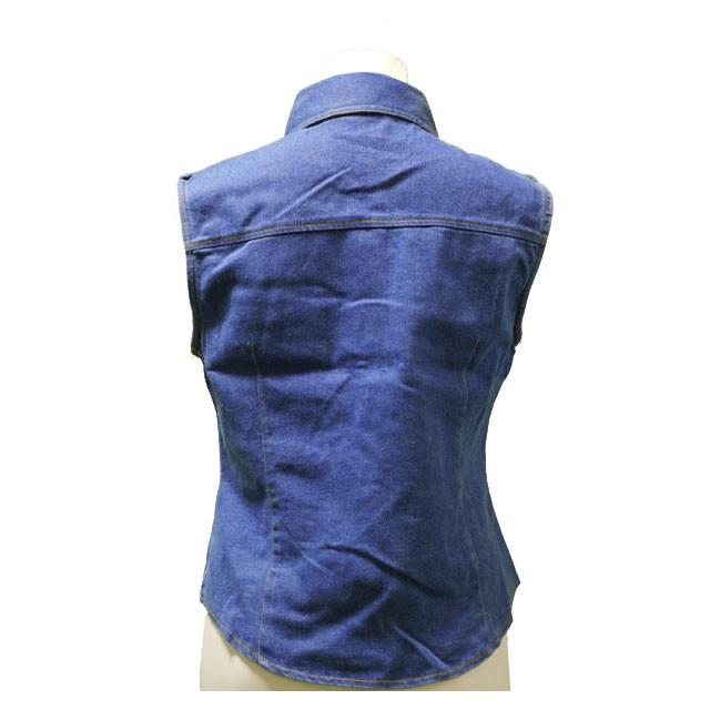 デニムベスト　レディース　ジーンズ　カジュアル　ノースリーブ　Mサイズ　アウター　ビンテージ風 |  | 02
