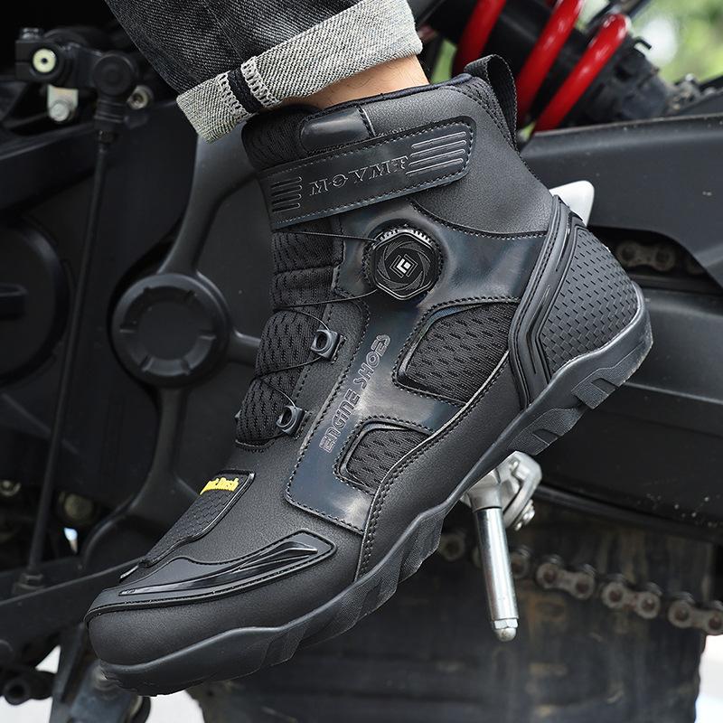 バイクシューズ メンズ ダイヤル式 オートバイ靴 プロテクトシューズ