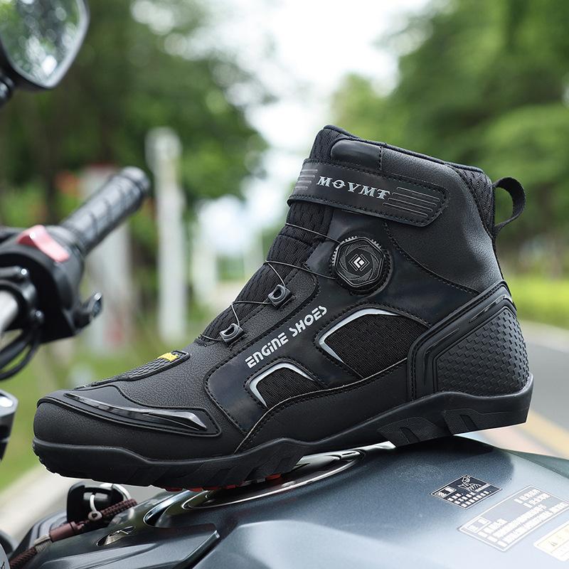 バイク用シューズ バイクシューズ メンズ ダイヤル式 オートバイ靴 プロテクトシューズ