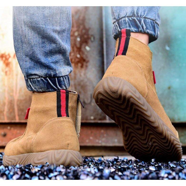 安全靴 スニーカー 作業靴 メンズ おしゃれ あんぜん靴 革靴 労働保険靴 つま先保護 耐熱 防塵 防滑 踏み抜き防止 サイドジップ |  | 07