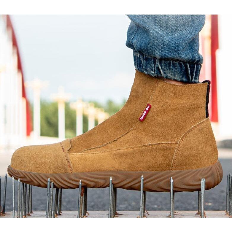 安全靴 スニーカー 作業靴 メンズ おしゃれ あんぜん靴 革靴 労働保険靴 つま先保護 耐熱 防塵 防滑 踏み抜き防止 サイドジップ |  | 08