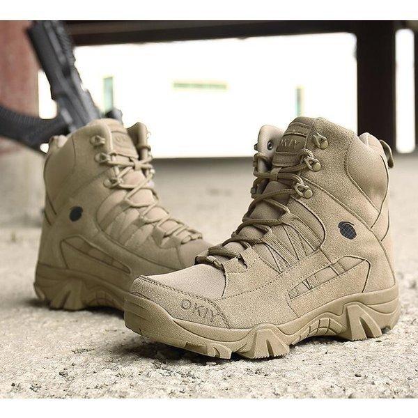 ミリタリーブーツ メンズ 革靴 戦闘靴 登山靴 サイドジッパー 大きいサイズあり ハイカット ナイロン 耐久防水 アウトドア |  | 04