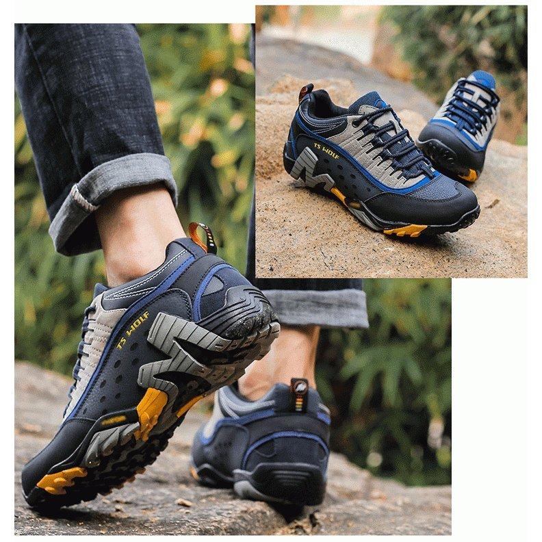 トレッキングシューズ メンズ レディース 防水 ローカット 登山靴 幅広 防滑/通気性/耐磨耗/衝撃吸収/軽量 アウトドア/ハイキング/山歩き/里歩き/登山道 |  | 04
