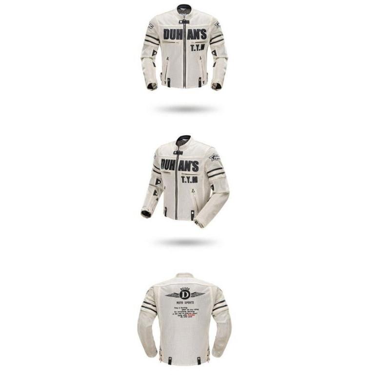 メンズXXL DUHAN ライディング　メッシュジャケット 夏用　プロテクター付 バイクジャケット DUHAN メッシュ ジャケット L グレー 3