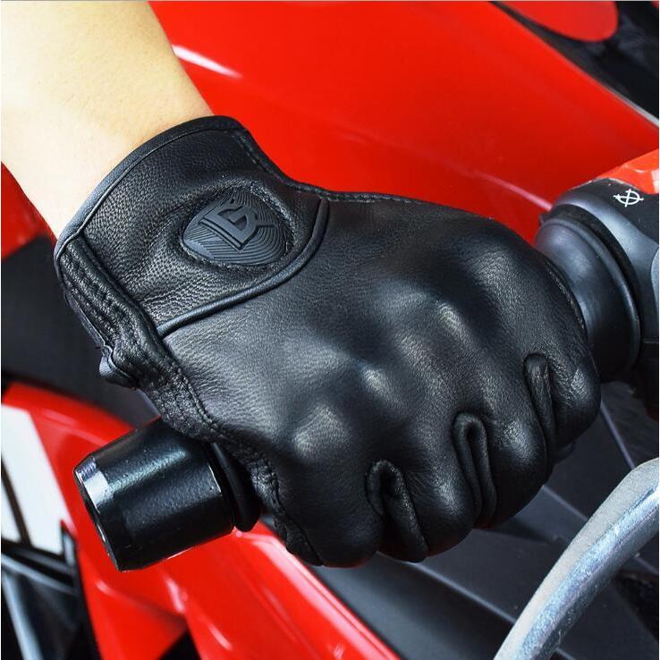 GHOST バイクグローブ レーシンググローブ ツーリング 防風 防水 本革