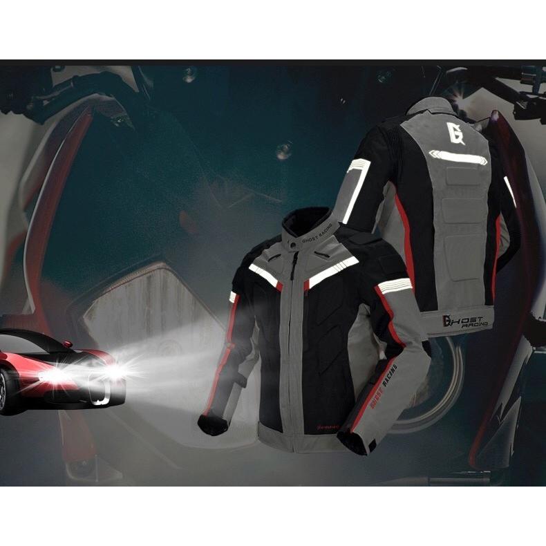 バイクジャケット ライダースジャケット バイク ウェア プロテクター装備 防水 防風 防寒4シーズン 春 夏 秋 冬 GHOST Racing M-3XL |  | 09