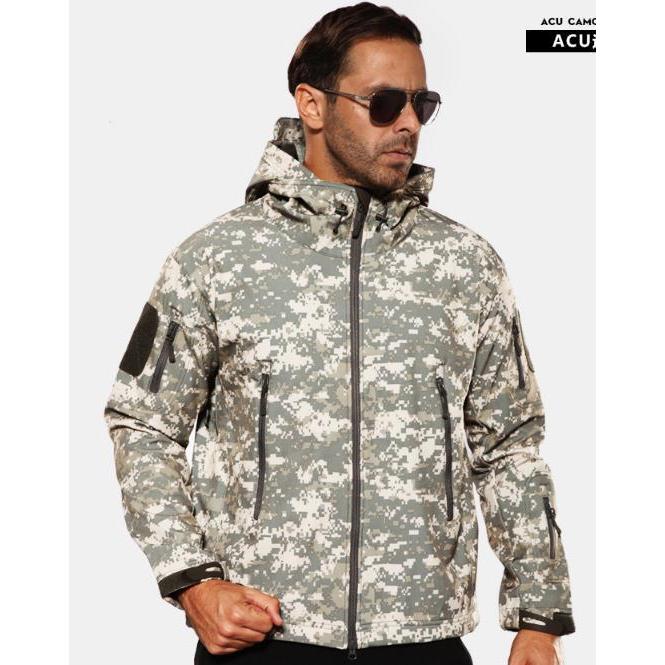 タクティカル ジャケット ソフト シェル アウトドア 保温 迷彩服