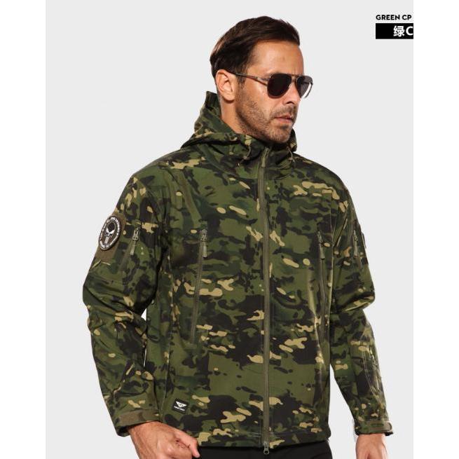 タクティカル ジャケット ソフト シェル アウトドア 保温 迷彩服