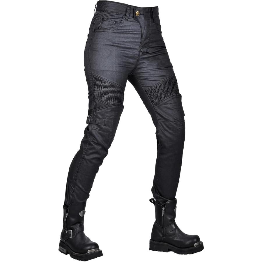 バイク用レザーパンツ レディース 革パンツ ライディングパンツ レザー