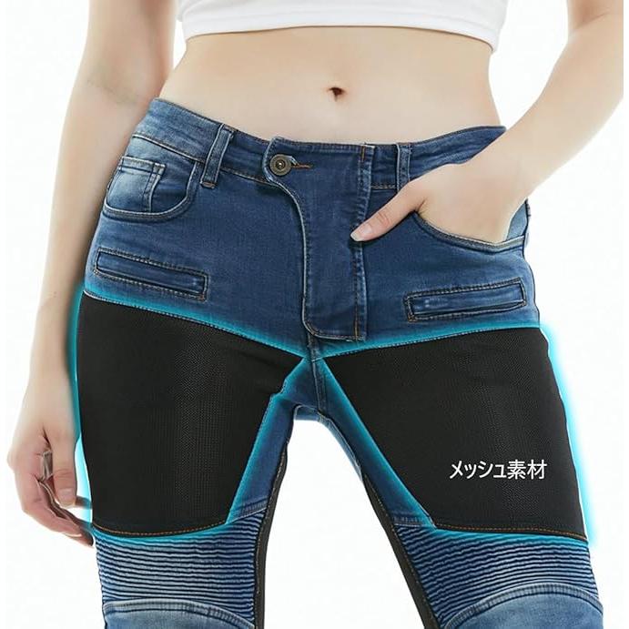 バイク用パンツ レディース 夏 バイクメッシュパンツ ライディング