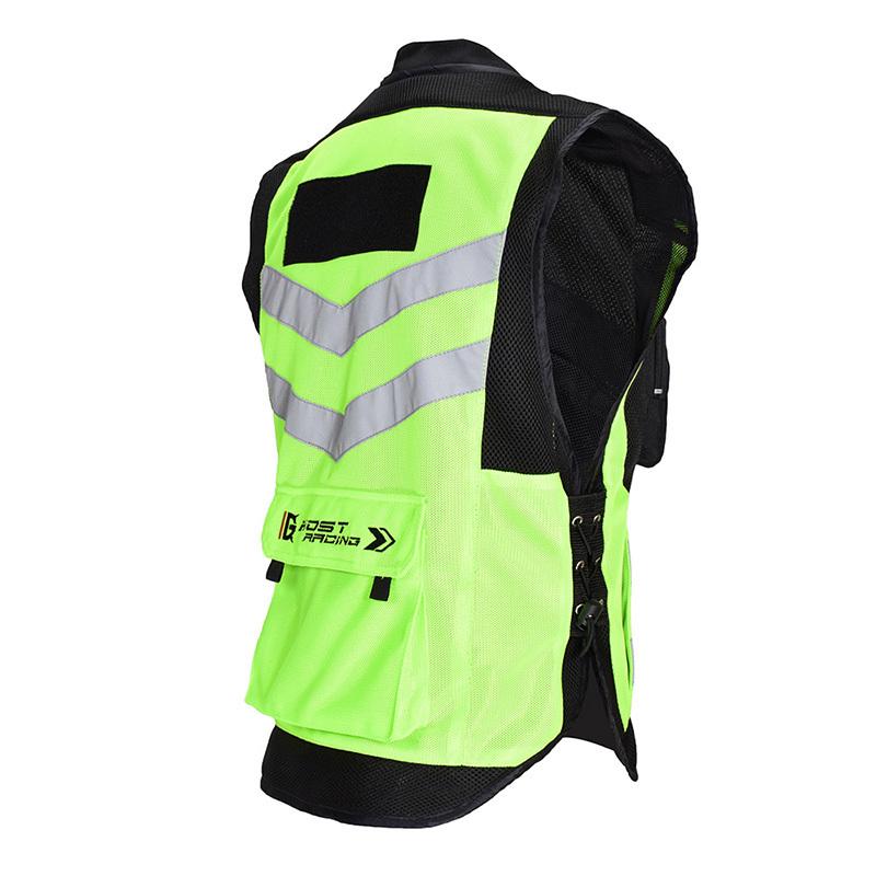 反射ベスト メッシュ チョッキ 安全 夜光 蛍光 バイクウェア