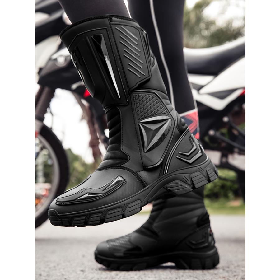レーシングブーツ バイクシューズ メンズ オートバイ靴 バイク用ブーツ