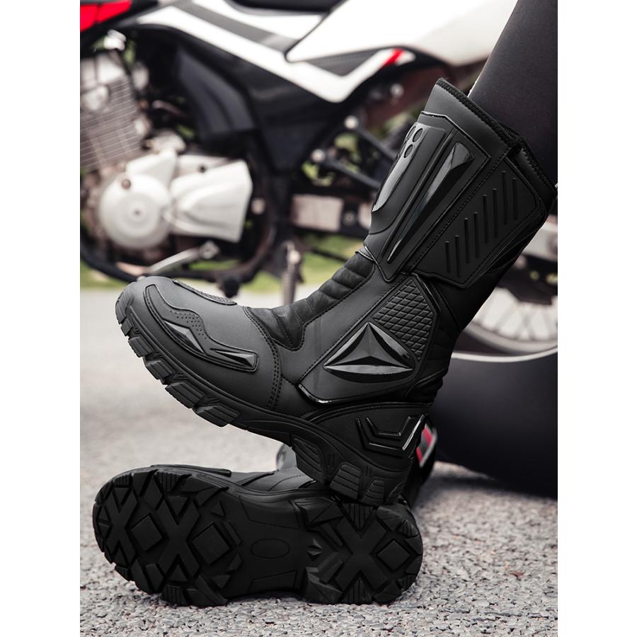 レーシングブーツ バイクシューズ メンズ オートバイ靴 バイク用ブーツ
