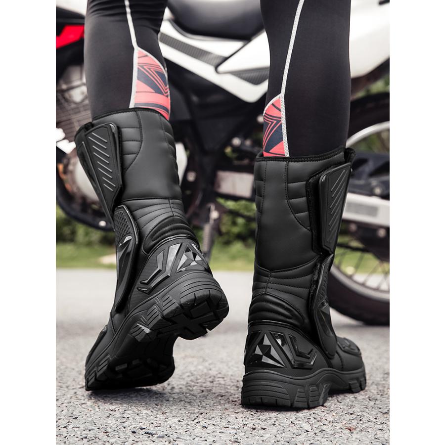 レーシングブーツ バイクシューズ メンズ オートバイ靴 バイク用ブーツ
