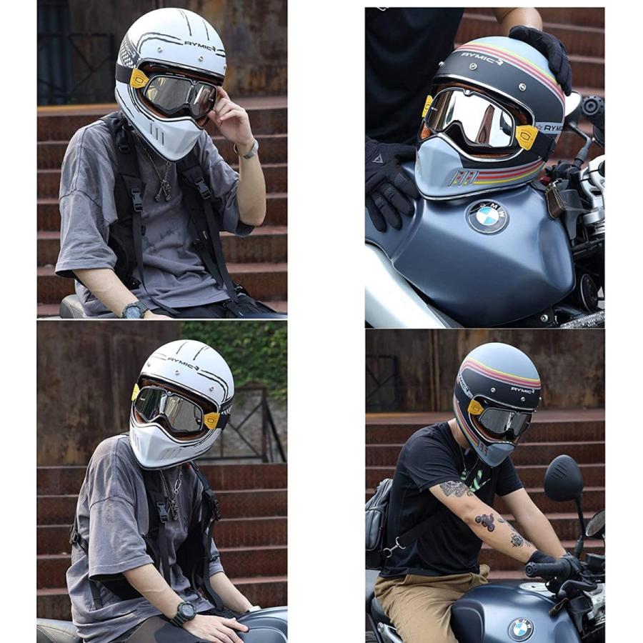 Rymicヘルメットフルヘルメットカバーランブラーレトロヘルメット男性と女性オートバイの個性クールな機関車 オートバイヘルメット内蔵ゴーグル Rymic 1 Energ ヤフーショップ 通販 Yahoo ショッピング