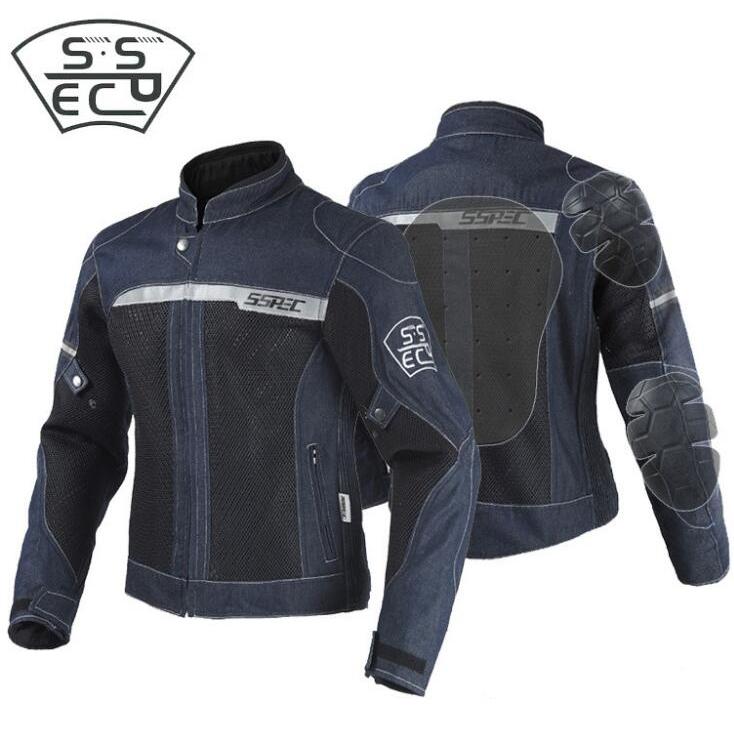 バイク用 メンズ ジャケット SSPEC オリジナルデザイン 男性用 バイク用　デニム　パーカー　レーシング　パッド付 S~XXL サイズ選択可 2色 送料無料｜energtech｜03