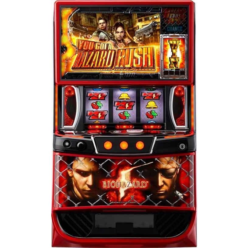 パチスロ実機 バイオハザード5 スマスロオートプレイユニット データカウンター接続ユニット付 Lバイオハザード5ZE 中古パチスロ実機