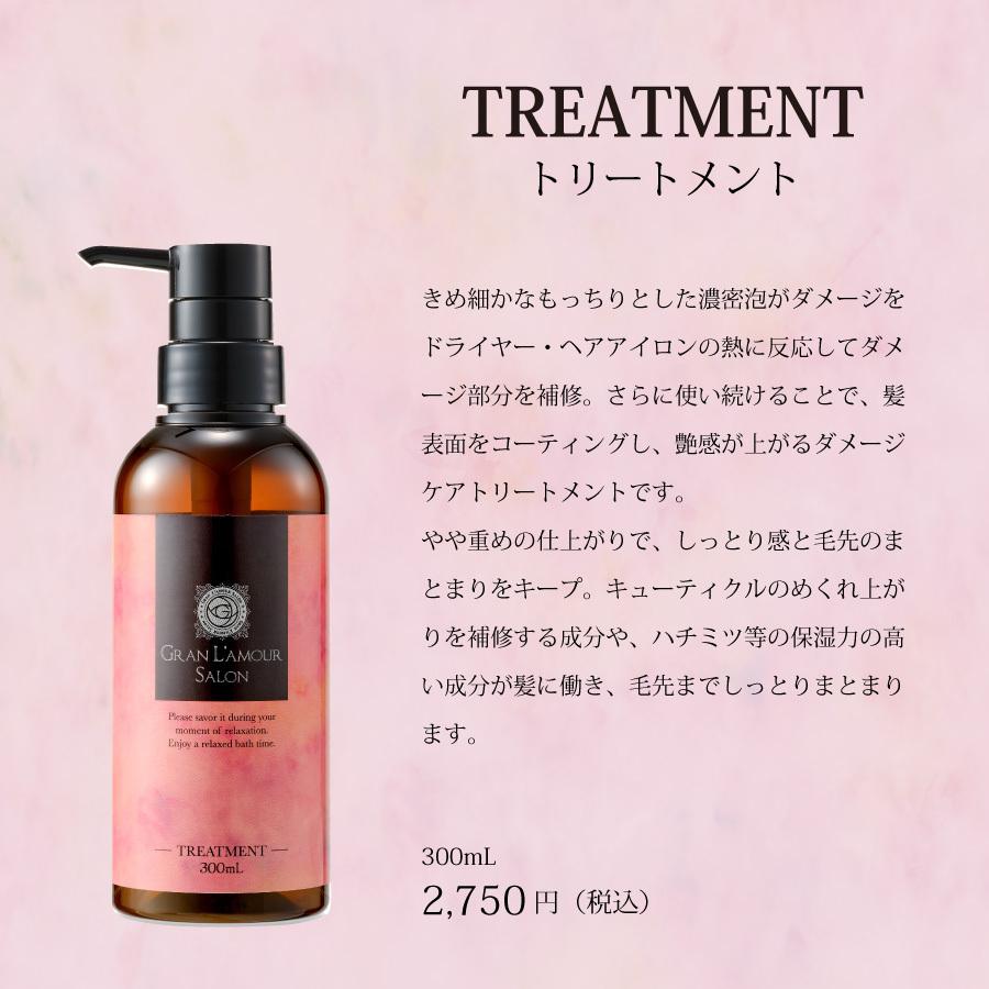 シャンプー ボトル ノンシリコン グランラモーレサロン 傷んだ髪 各