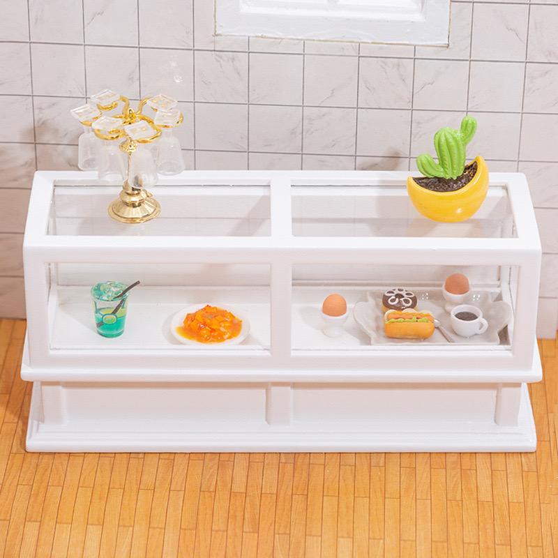 ミニチュア ドールハウス ショーケース 棚 ケーキ屋 什器 木製