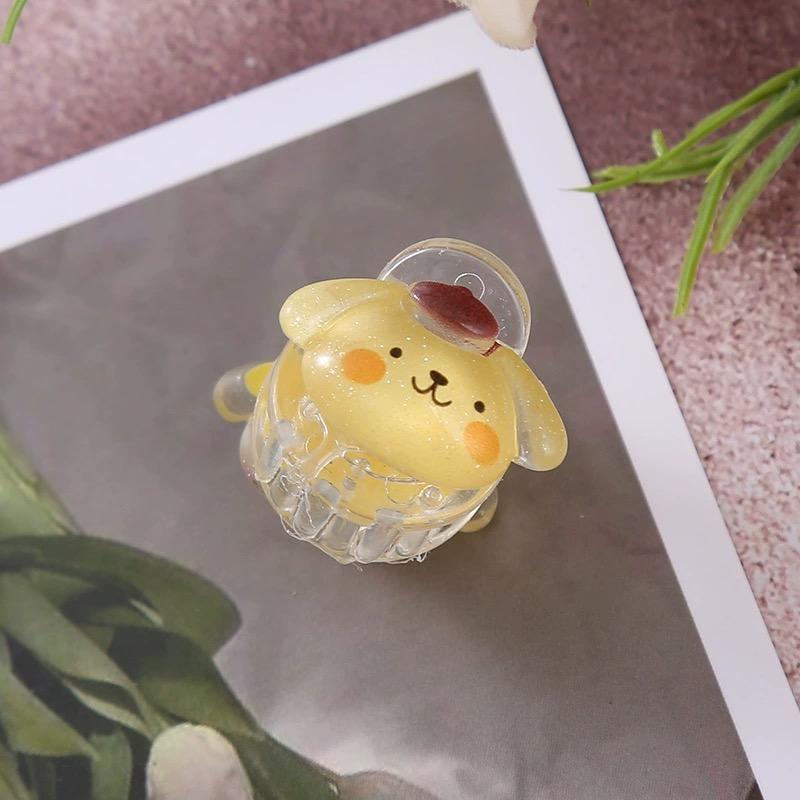 ポムポムプリン ミニヘアクリップ バンスクリップ 子供 キッズ 女の子