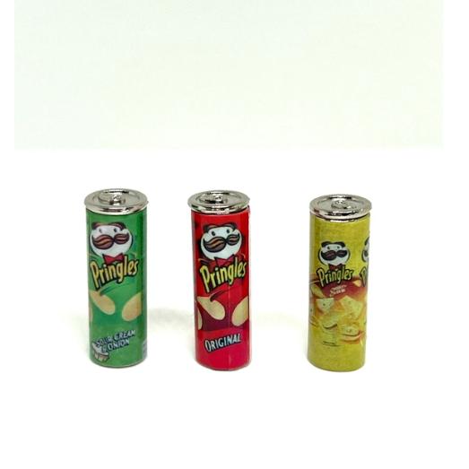ミニチュア プリングルスのミニチュア缶ポテトチップス 3点セット