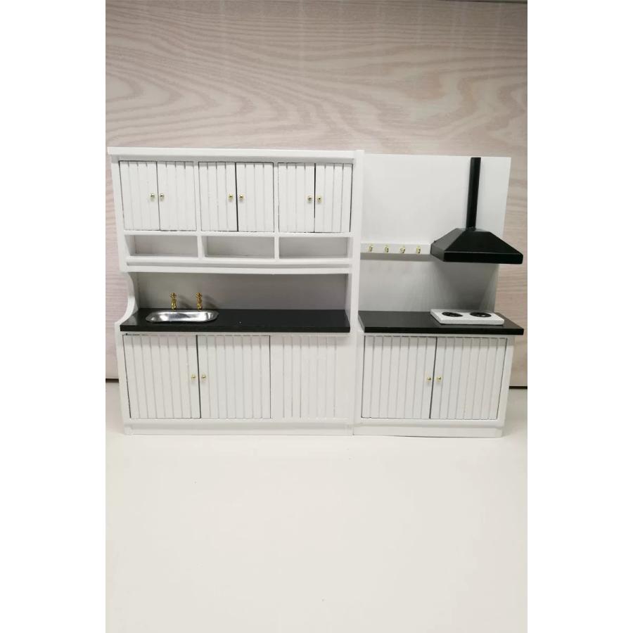 ドールハウス ミニチュア 家具 木製キッチンセット 食堂ドールハウス