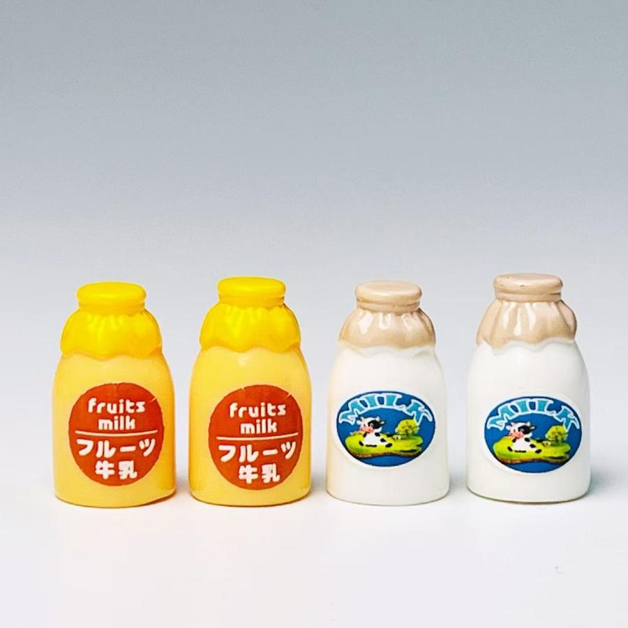 ミニチュア ボトルミルク 牛乳瓶 1点 2種類 ミルク 牛乳 フルーツ