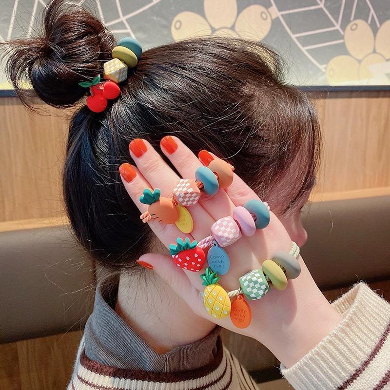 ストロベリーとパールのヘアゴム 2個セット フルーツ 野菜 ヘアゴム 苺 いちご ストロベリー チェリー