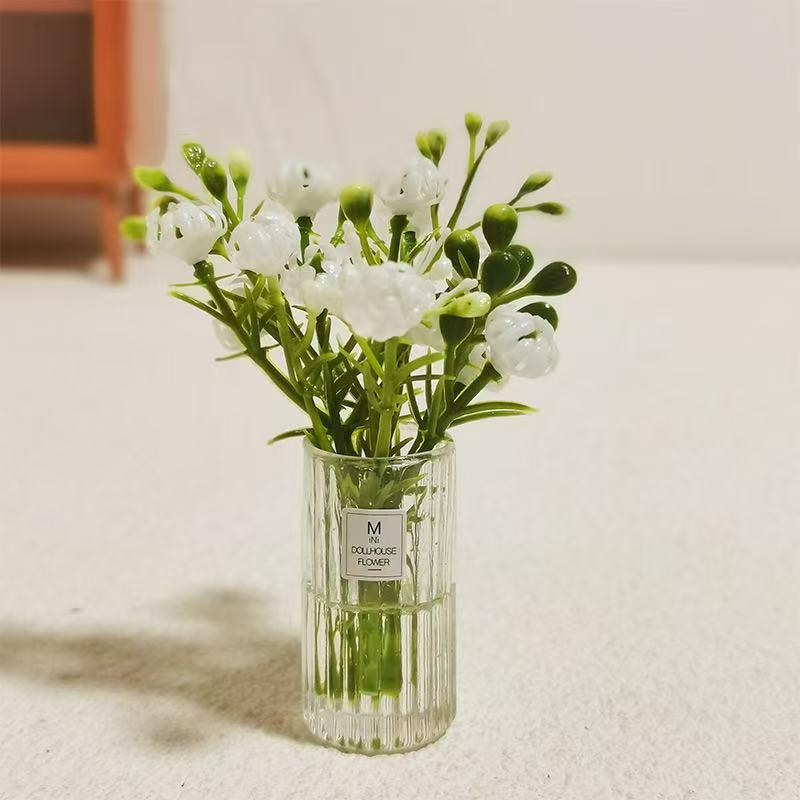 ミニチュアドールハウス用 花 花瓶 造花 観葉植物 1点 全2色 植木