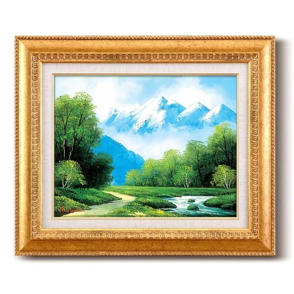 油絵額 フレームセット F6号 工藤昭重 「北アルプス」460×552×55mm