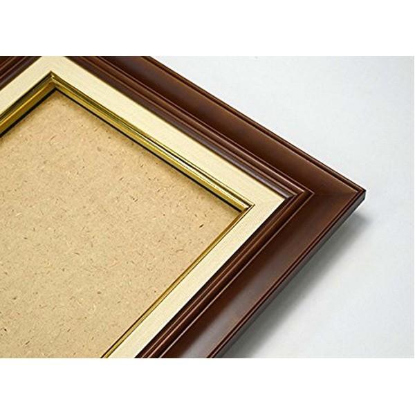 油額 〕 油絵額 キャンバス額 木製油絵額 茶色油絵額 F10号 530