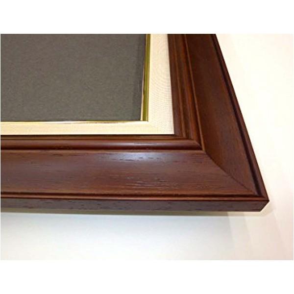 油額 〕 油絵額 キャンバス額 木製油絵額 茶色油絵額 F10号 530
