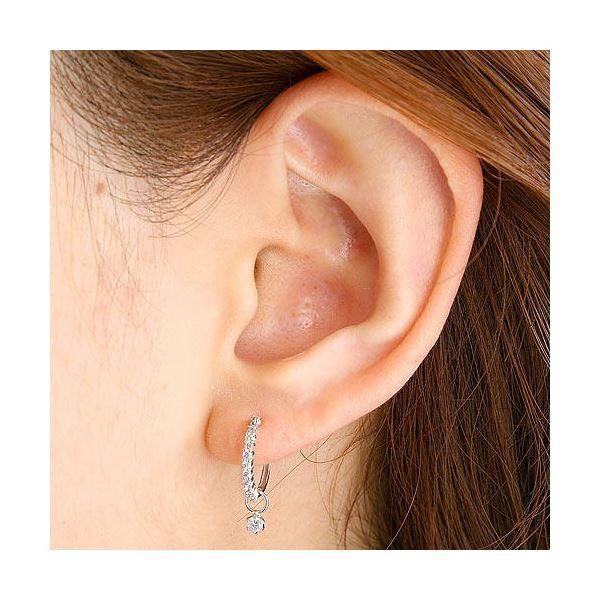 ダイヤハーフエタニティ計0.3ct ダイヤモンドピアス SILVER【商工会会員です】 ダイヤハーフエタニティ計0 3ct ダイヤモンドピアス SILVER