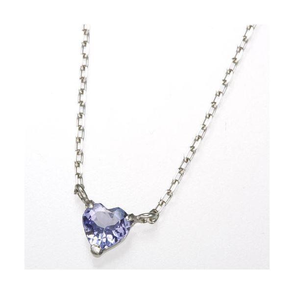 PT900台タンザナイトハートネックレス