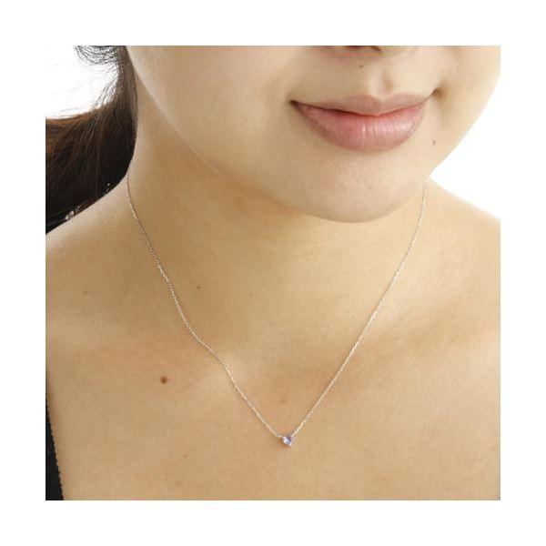 PT900台タンザナイトハートネックレス