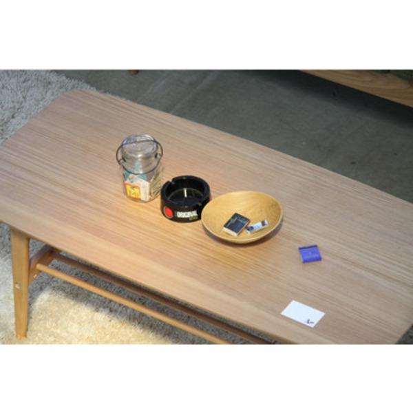 ローテーブル センターテーブル 約幅105cm ナチュラル 木製 棚