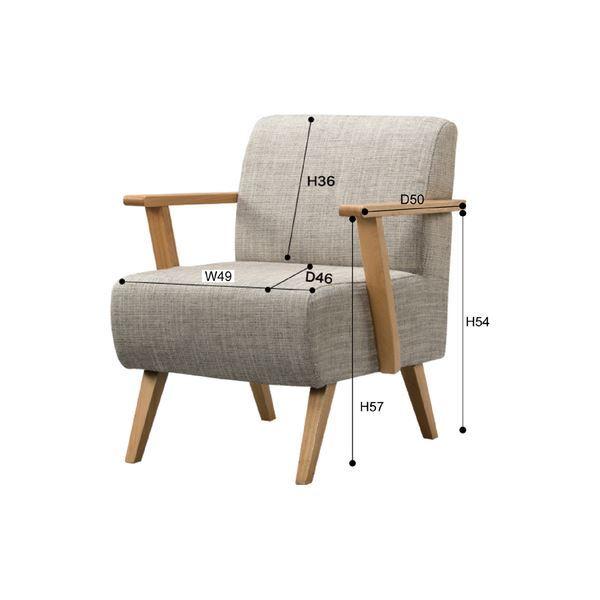 パーソナルチェア パーソナルチェア ソファー 幅61cm 1人掛け グリーン 木製 肘付き